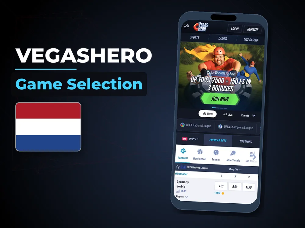 Vegashero - Game Selection