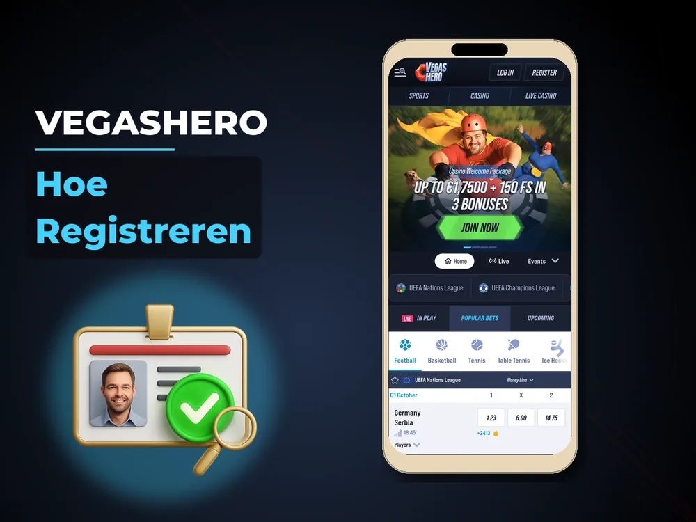 Vegashero - Hoe Registreren