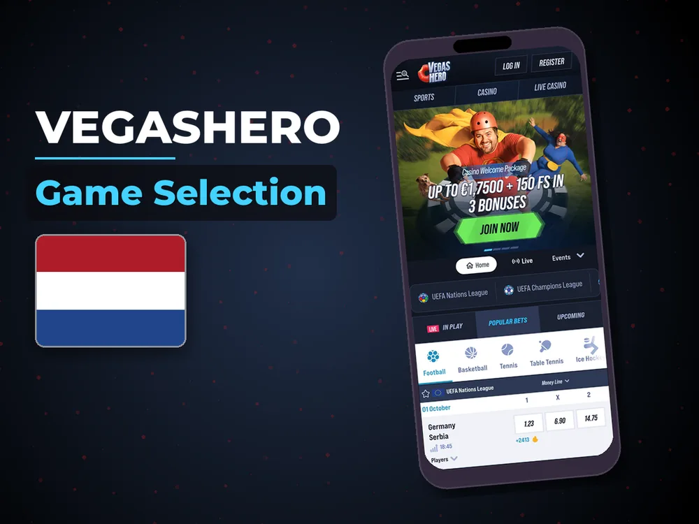 Vegashero - Game Selection