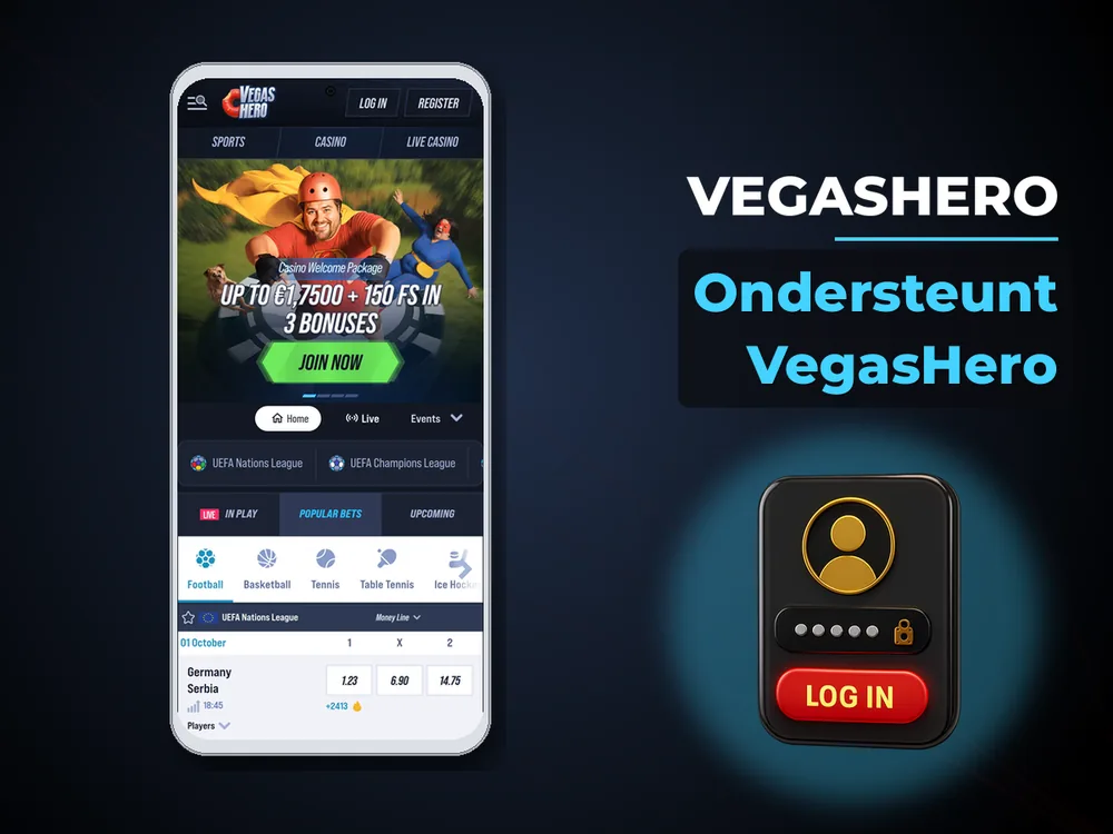 Vegashero - Ondersteunt VegasHero