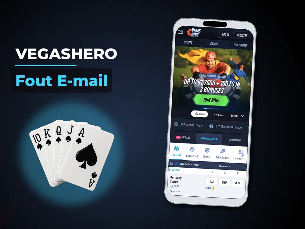 Vegashero - Fout E-mail